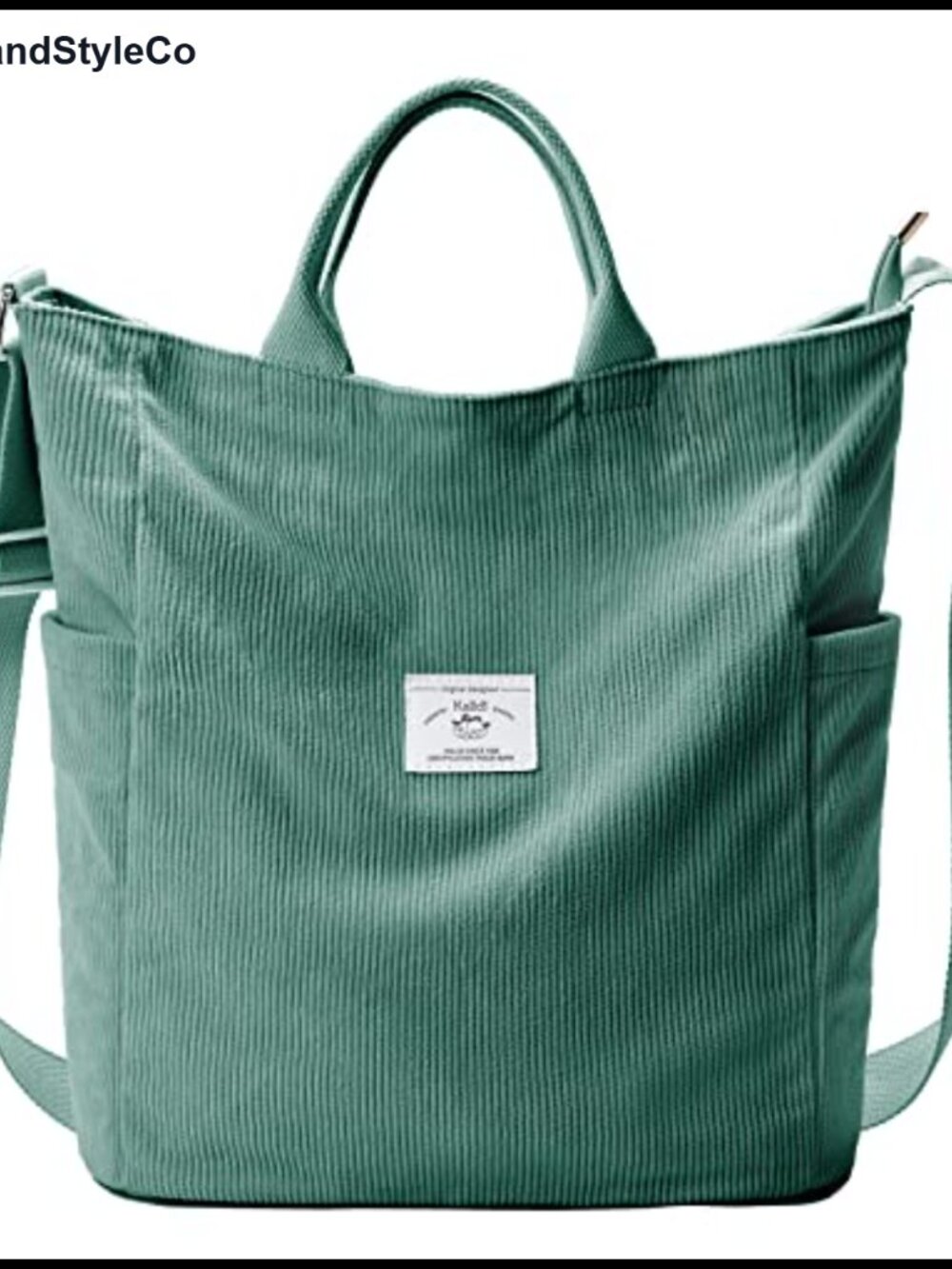 Corduroy Tote Bag, Large Slouchy Hobo Messenger Crossbody Bag, Adjustable Strap